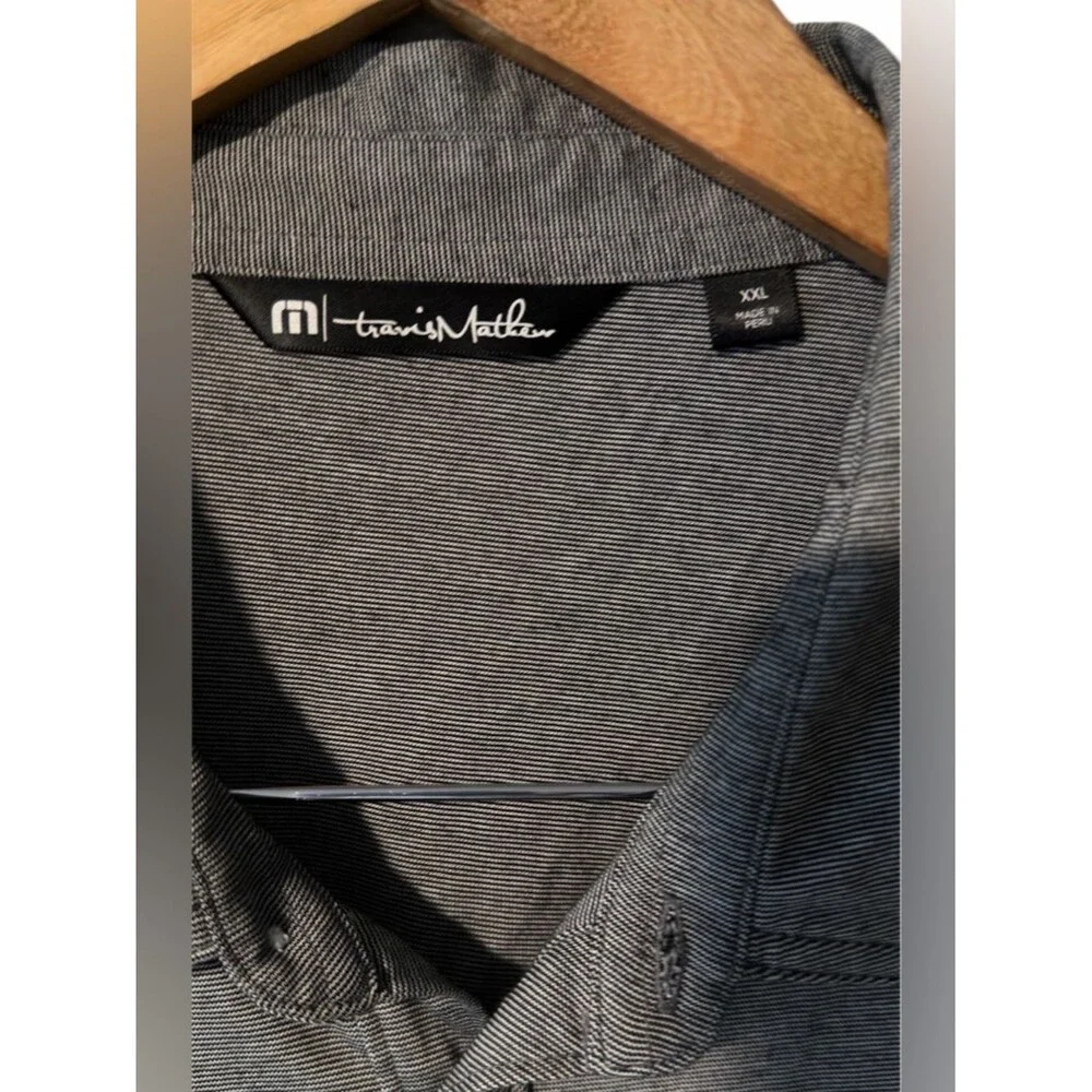 Travis Mathew Men’s Size XXL Gray Short Sleeve Collared Polo Shirt - Summer - Picture 2 of 3